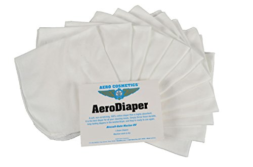 Aero Cosmetics - Aero Diaper 100% Cotton Cloths - 12 Pack