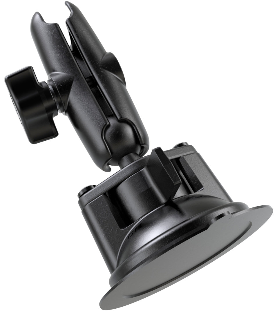 RAM 1 Ball Standard Length Double Socket Arm with 3.3 Diameter Suction Cup Twist Lock Base