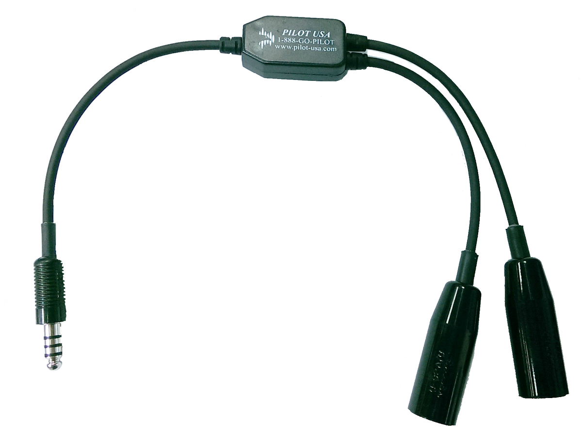 Pilot Communications - Dual Helicopter Headset Adapter