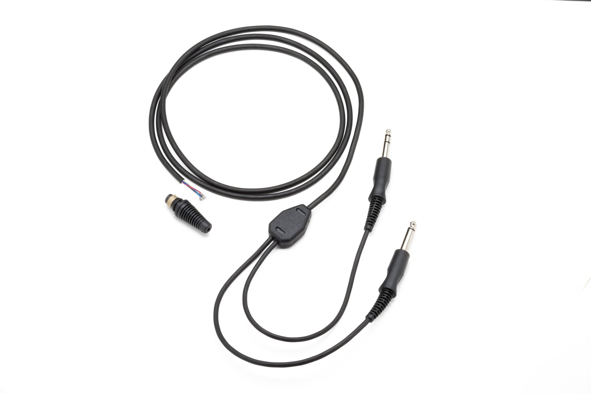 Pilot Communications - Mono Replacement Headset Comm-cord Cable (Chrome Plugs)
