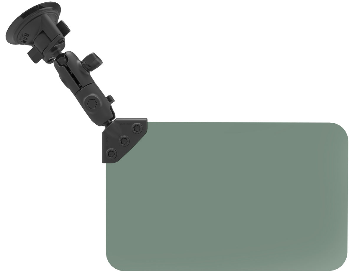 RAM Dark Green Sun Visor with 1 Ball and Suction Cup Mount: 50% Tint