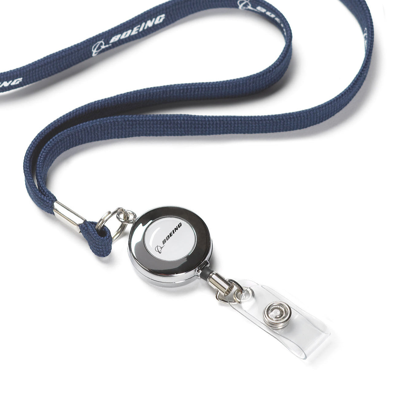 Boeing Printed Retractable Badge Lanyard - Navy